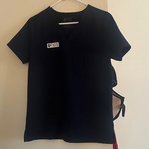 Figs Deep Blue V-Neck Scrub Top, limited edition, navy blue, small Catarina top